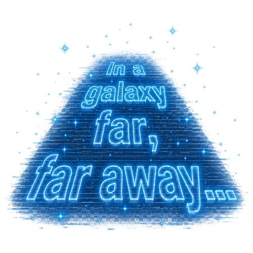 "In a galaxy far, far away..." remembered